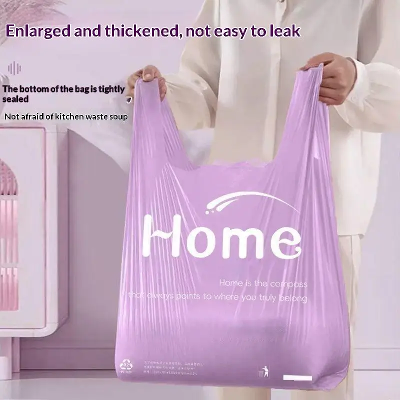 〔NN71〕30/50pcs Thick Trash Bags - Leak-Proof, Tear-Resistant, Durable Polyethylene Material, Multi-Purpose, Suitable For Kitchen