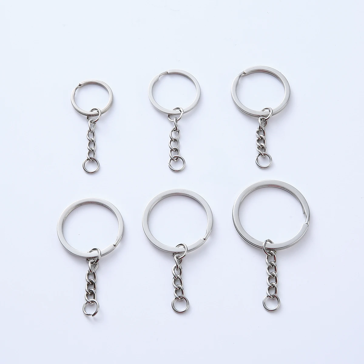 10/50/100pcs KeyRing Key Chain Round Split Keyfob Keyrings With Jump Ring For Keychain Pendants DIY Making Accessories Wholesale