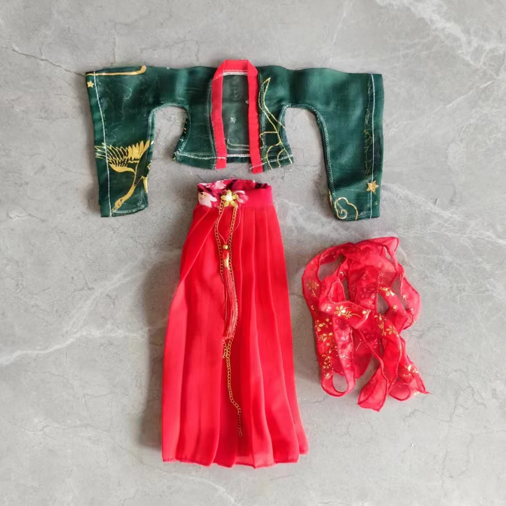 (Customized) 1/6 Doll's Clothes for 30cm Female Bjd Doll Ancient Style Chinese Hanfu Clothing Dress Up Doll Accessories,no Doll