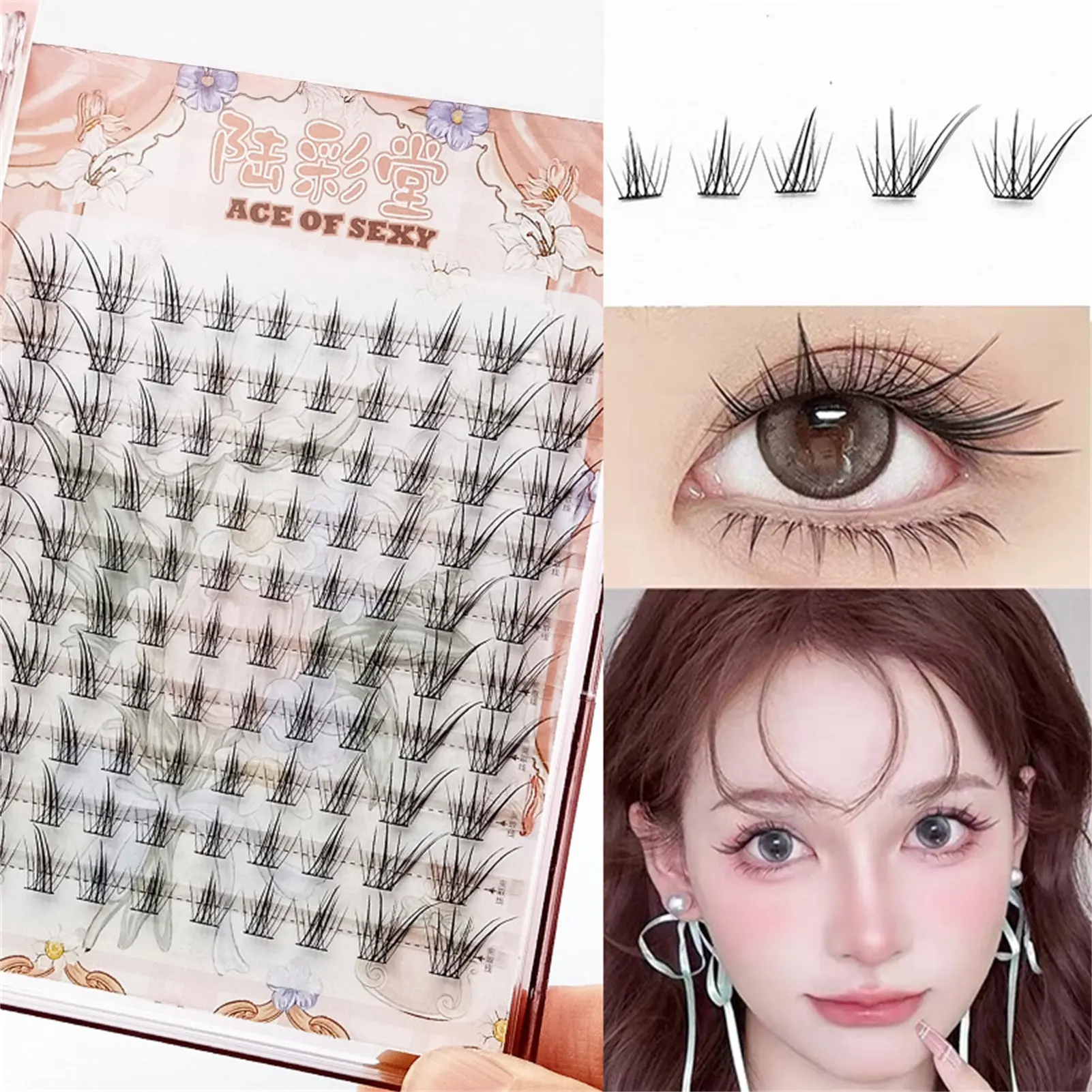 الثعالب سلسلة رقيق الرموش الصناعية 10 صفوف 7-13 مللي متر لينة الفردية أنيمي رمش ملحقات مجزأة الطبيعية مجعد لاش العنقودية #2