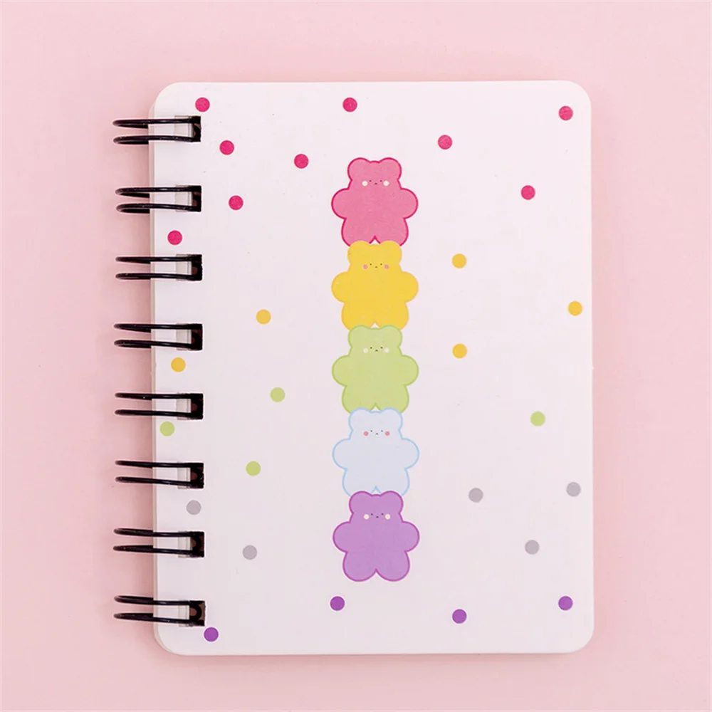 Cuaderno de hojas sueltas portátil de dibujos animados para niñas, libreta pequeña de bolsillo, Bloc de notas, suministros de papelería escolar, 80 hojas, novedad de 2024