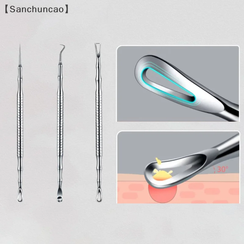 Extractor Gesichts Milia Reise Hautpflege Werkzeug Poren Reiniger Nadeln Pickel Entfernung Werkzeug Mitesser Entferner Akne Makel Nadel