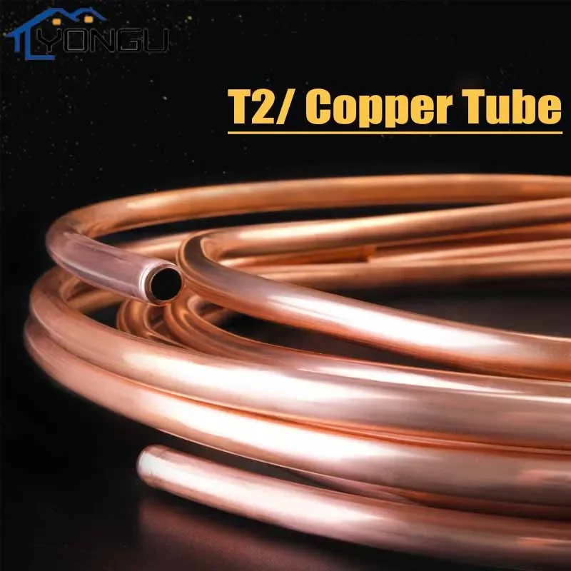 

Soft Red Copper Tube 99.9% T2 Copper Coil Air Conditioning Pipe OD2/3/4/6/8/10/12/14mm