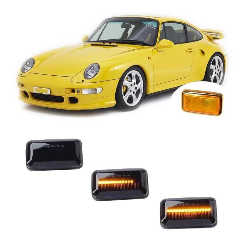 for Porsche 959 968 911 964 993 944 924 G-model Targa Cabriolet Dynamic LED Indicator Side Marker Signal Light Repeater Lamp