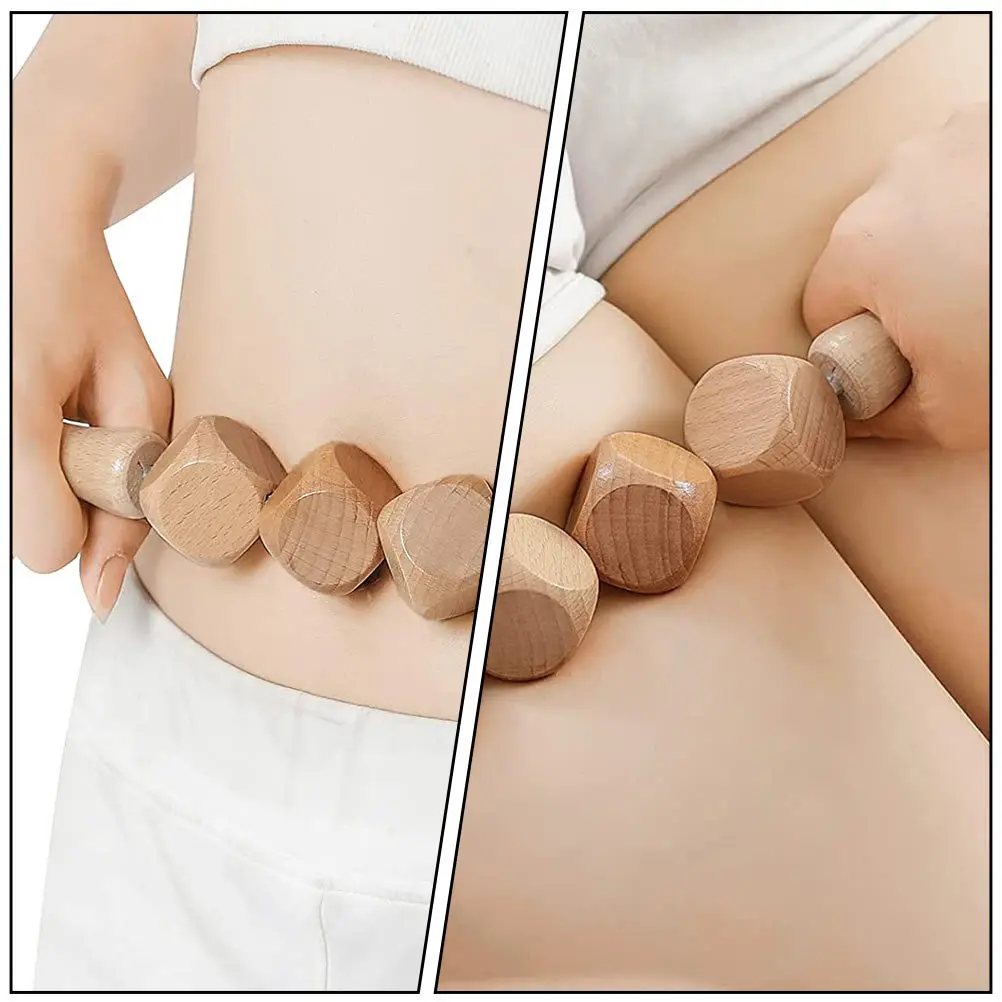 

1Pcs Manual Acupressure Bar Natural Wood Massage Rod Muscle Relaxation Home Massaging Stick