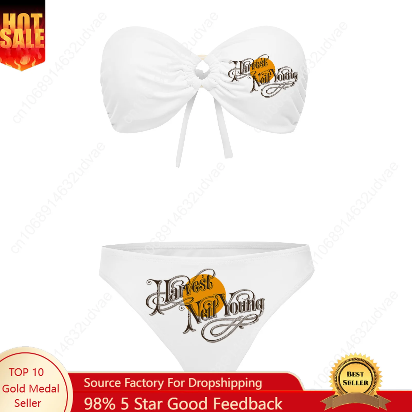 

Neil Young Strapless Swimsuit Womens Bathing Suits Personalized Fashion Swimwear Pool Party Sexy Bikini Customize Beachwear