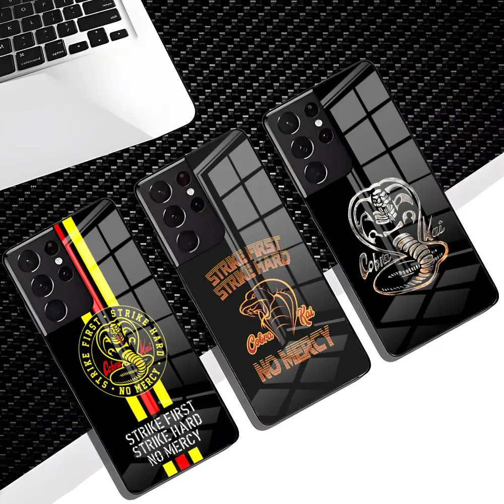 Чехол для телефона TV C-Cobra K-Kai Snake для Samsung S26 S25 Edge S24 S23 S22 S21 S20 Ultra Plus FE, стеклянная крышка