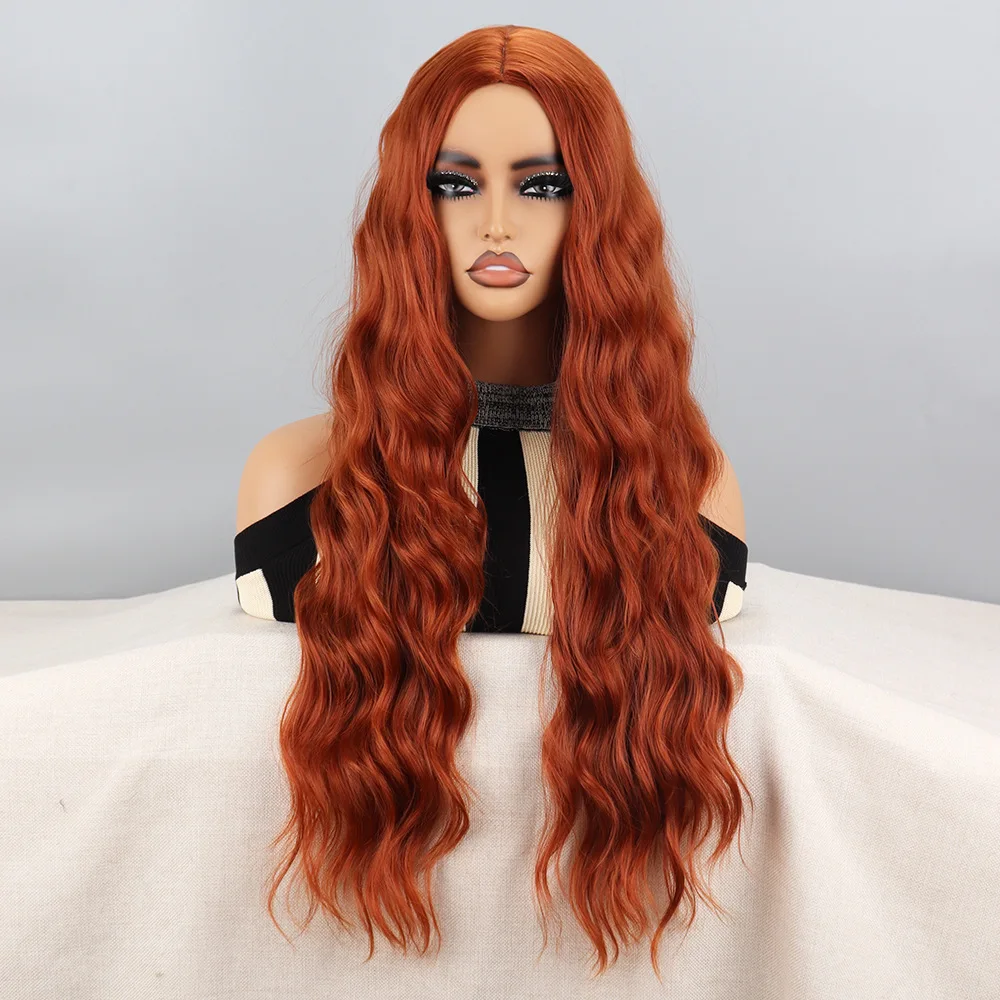 

Высокотемпературный синтетический парик из волокна, высококачественный, реалистичный, женский, кудрявый, с V-образным разрезом, без клея, цветной, для косплея, вечеринок, повседневной носки