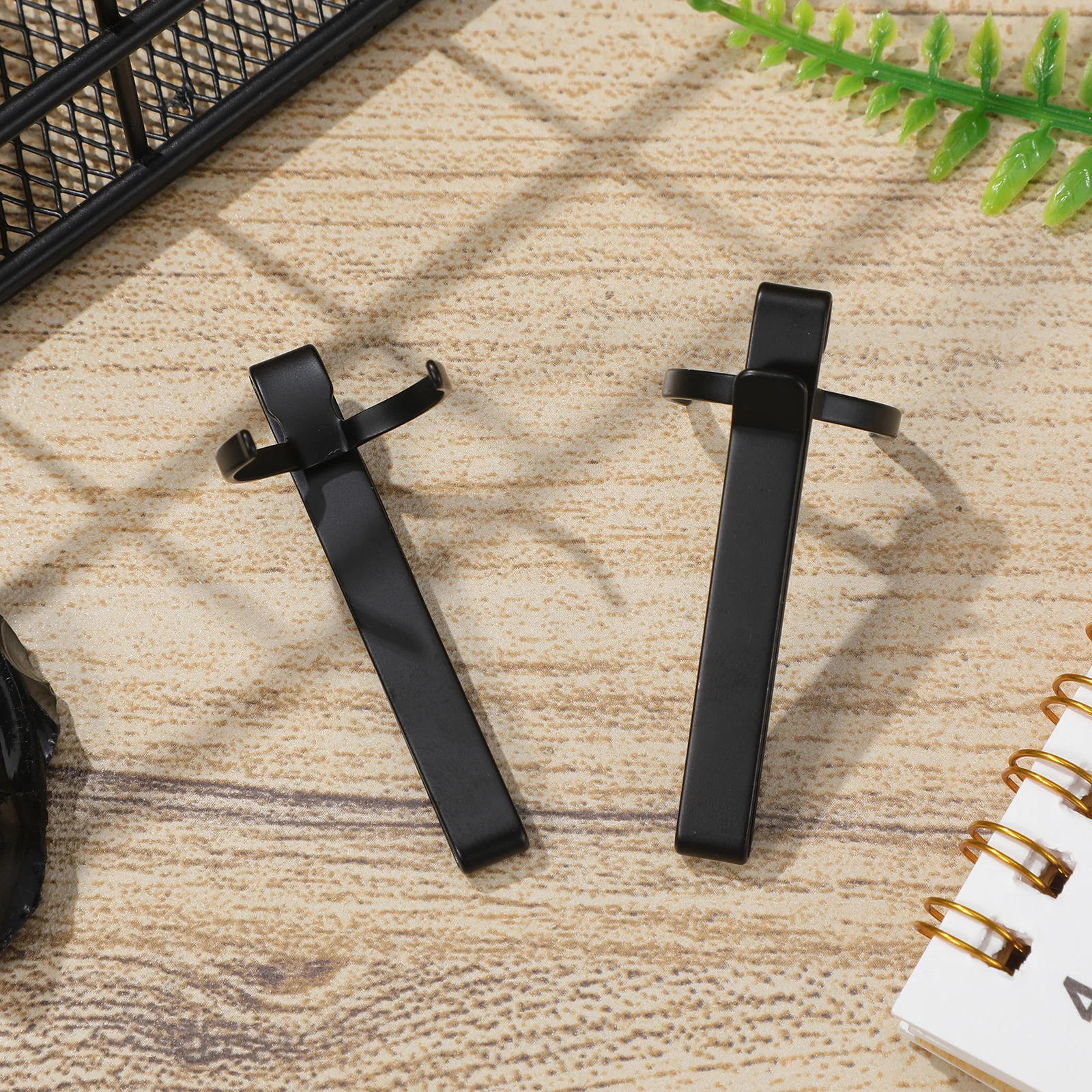 2 قطعة مشبك مصباح يدوي معدني حامل الجيب قابل للتعديل القلم ضوء السحابة لحزام المصباح في الهواء الطلق استخدام حامل الجيب ضوء القلم #3