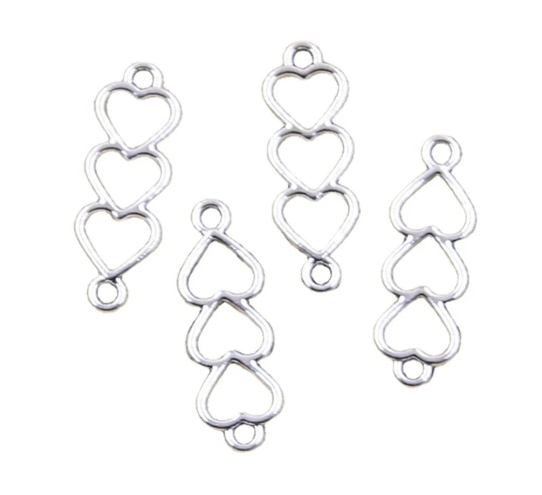 25pcs 24x8mm Zinc alloy metal tibetan silver  plated  pendant connector TY0004 for jewelry making