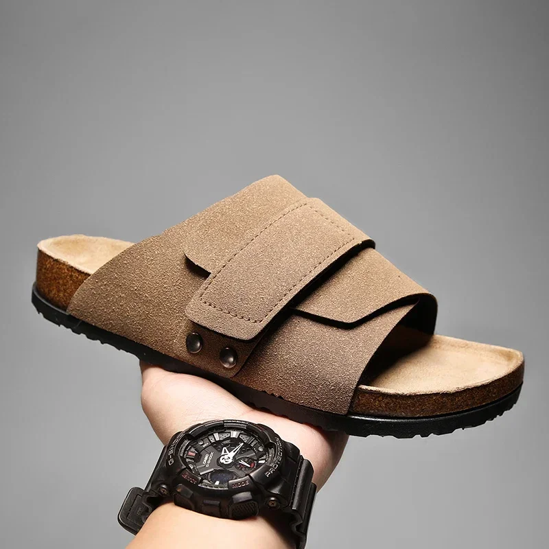 

Man's Leather Sandal for Men Beach Sandals Men 2025 Designer Men's Shoes Men's Comfortable Slipper Original Brands Shoes Summer