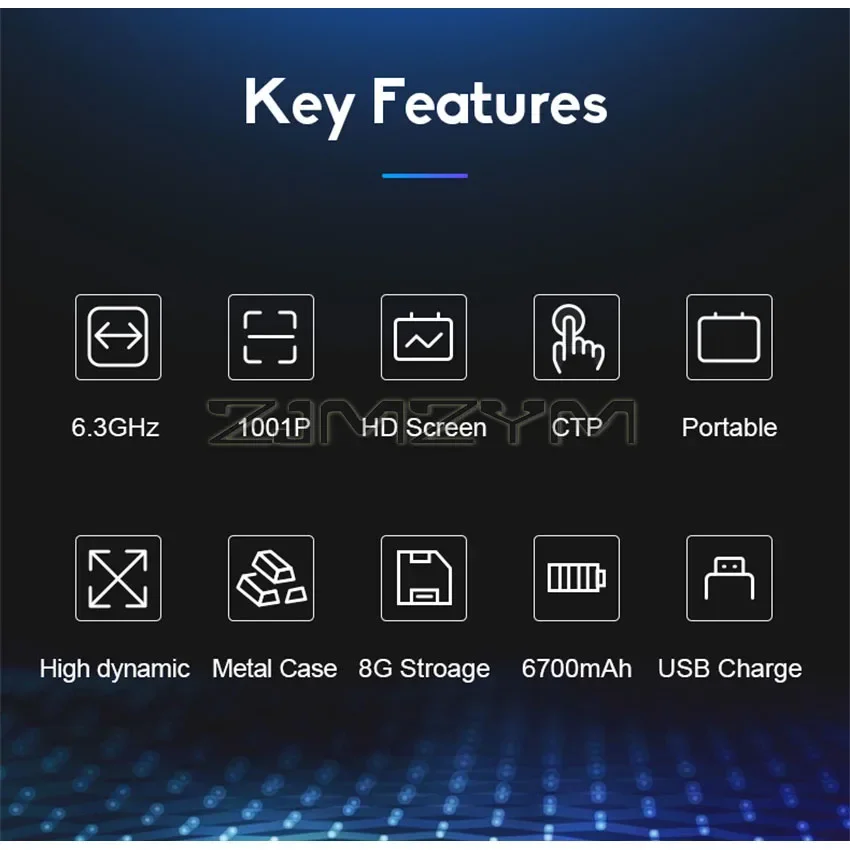 SV6301A 7 inch 1MHz-6.3GHz HF VHF UHF Handheld Vector Network Analyzer Antenna Analyzer Built-in 8GB memory card and batteries