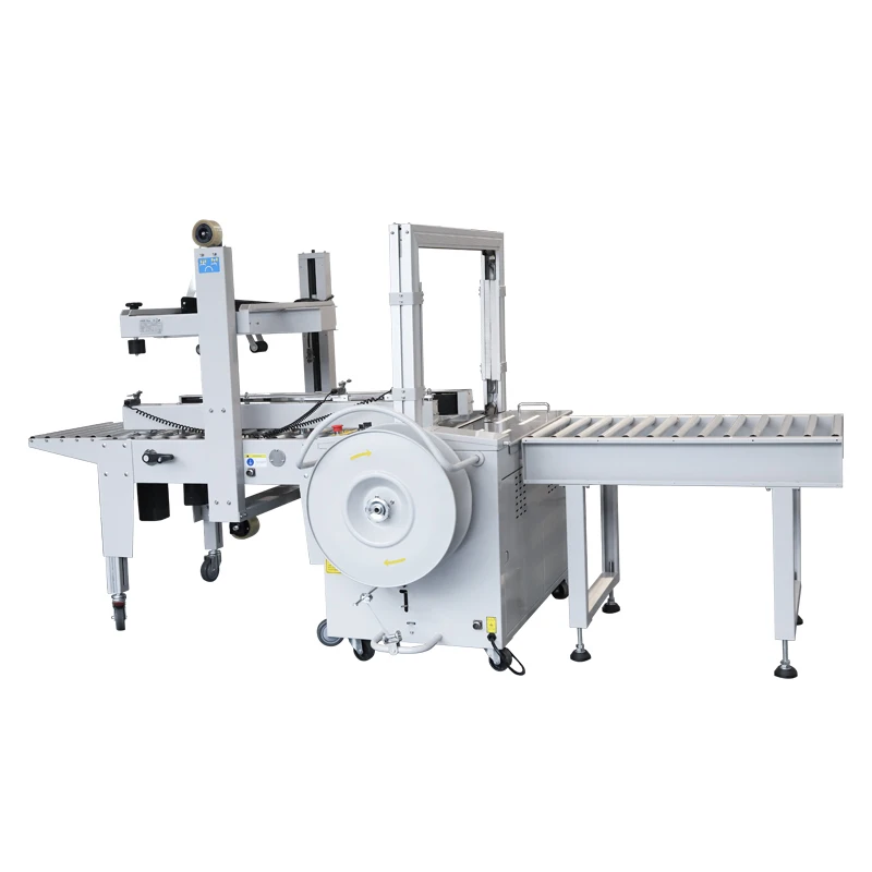 【Nowy】XFK-1C Hualian Automatyczna Maszyna do Pakowania Kartonów, Owijania Taśmą, Bindowania, Zamykania i Pakowania