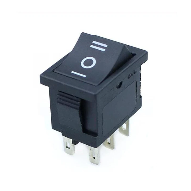 1pcs  KCD1 Mini Black 3 Pin / 6 pin On/Off/On Rocker Switch AC 6A/250V10A/125V