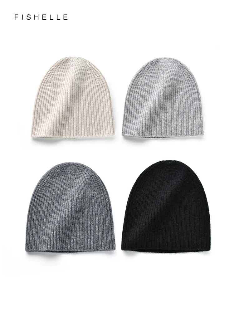 Basic style earth color solid color wool hat women\'s autumn winter warm simple cap men\'s knitted beanie Christmas Gifts