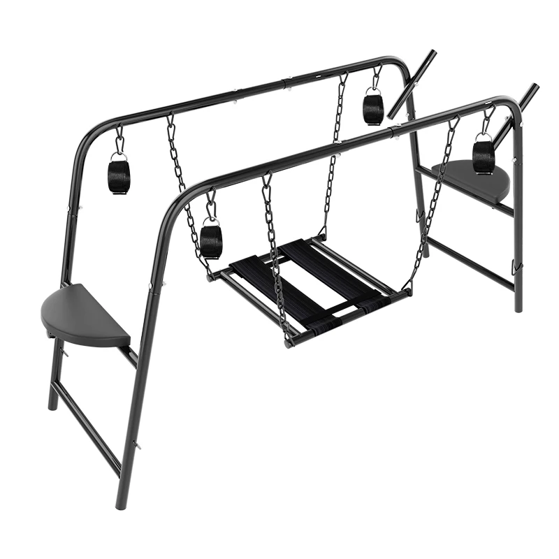 BDSM XL Bondage Swing Set Adult Positioning Frame Spreader Bar Bed Sofa Door Hanging Restraint Cuffs Erotic Couples Sex Toy