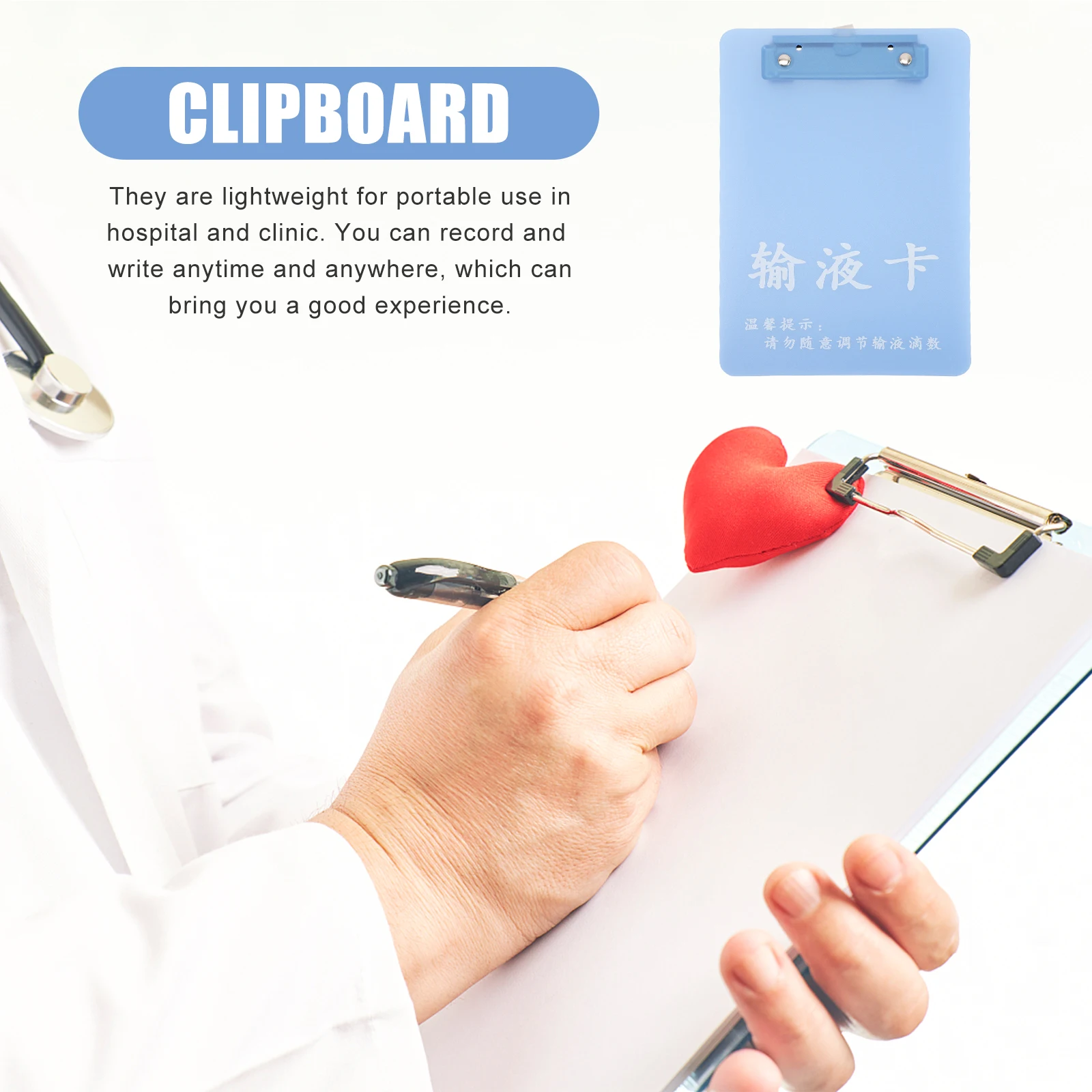 

3 Pcs Infusion Card Splint Writing Pads Clipboards Plastic Nursing Plate Clamp Small Hanging Hospital