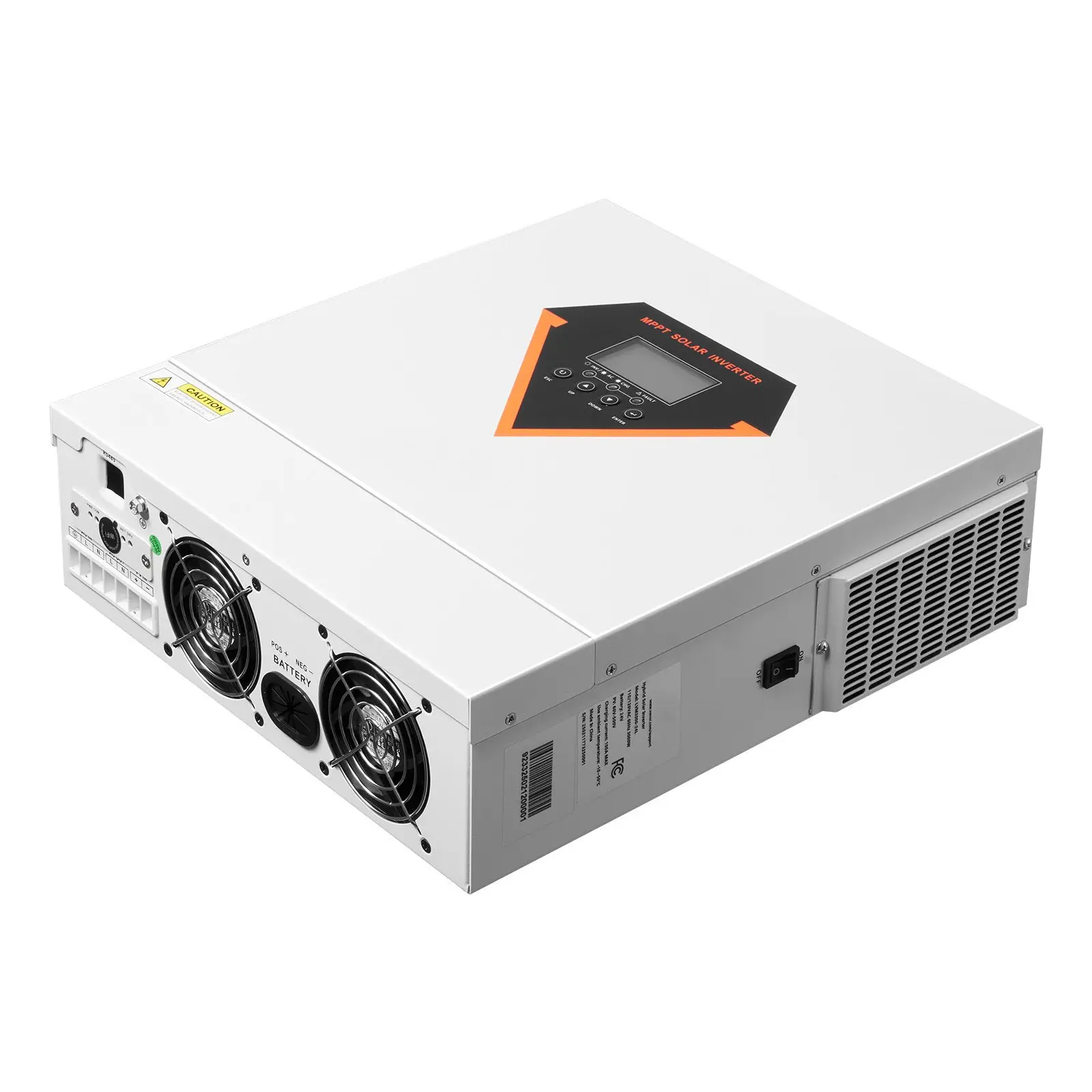 Hybrid Solar Inverter, 3000W, All in One Pure Sine Wave Power Inverter Charger, 24V DC to 110/120V AC, with Built-in 100A MPPT