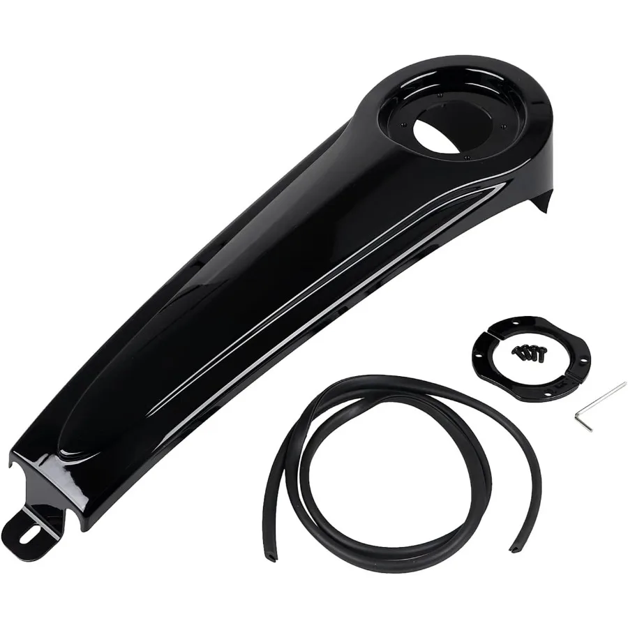 

Black 5 Gallon Stretched Panel Dash Fuel Tank Console for Harley Touring Bagger and Street Glide Motorcycles 19862007 Enhanced