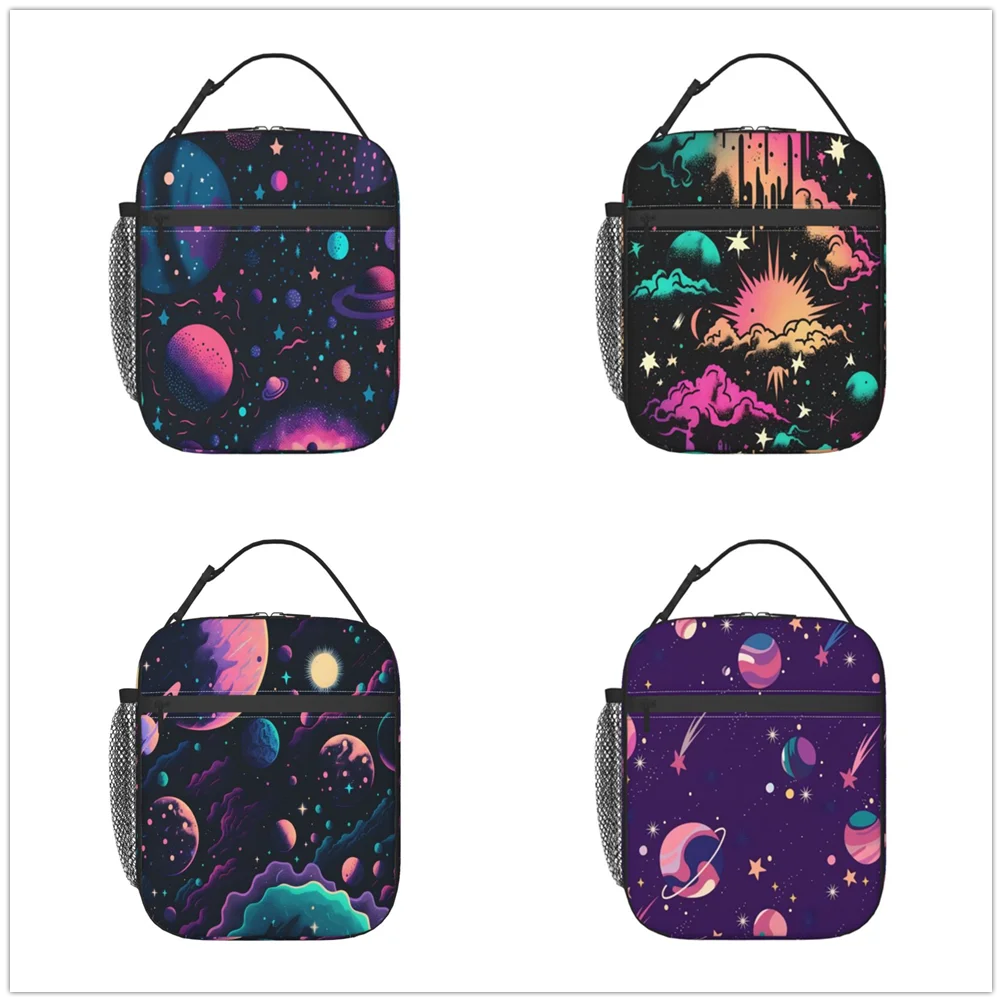 

Cosmic Sky cartoon Insulated Thermal Bag Lunch bag Foods Drink Storage Leakproof Picnic Camping Bags Outdoor Box beach