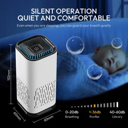 Car Air Purifier USB Rechargeable Negative Ion Odor Removal Formaldehyde Deodorant Air Freshener With Atmosphere Light For Car