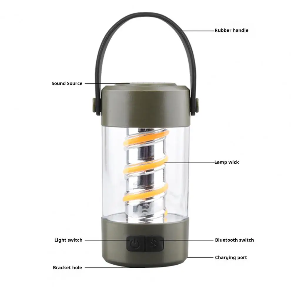 Ultra-bright Camping Light Portable Bluetooth Speaker Lantern for Camping Hiking with Usb Rechargeable Tripod Waterproof Outdoor