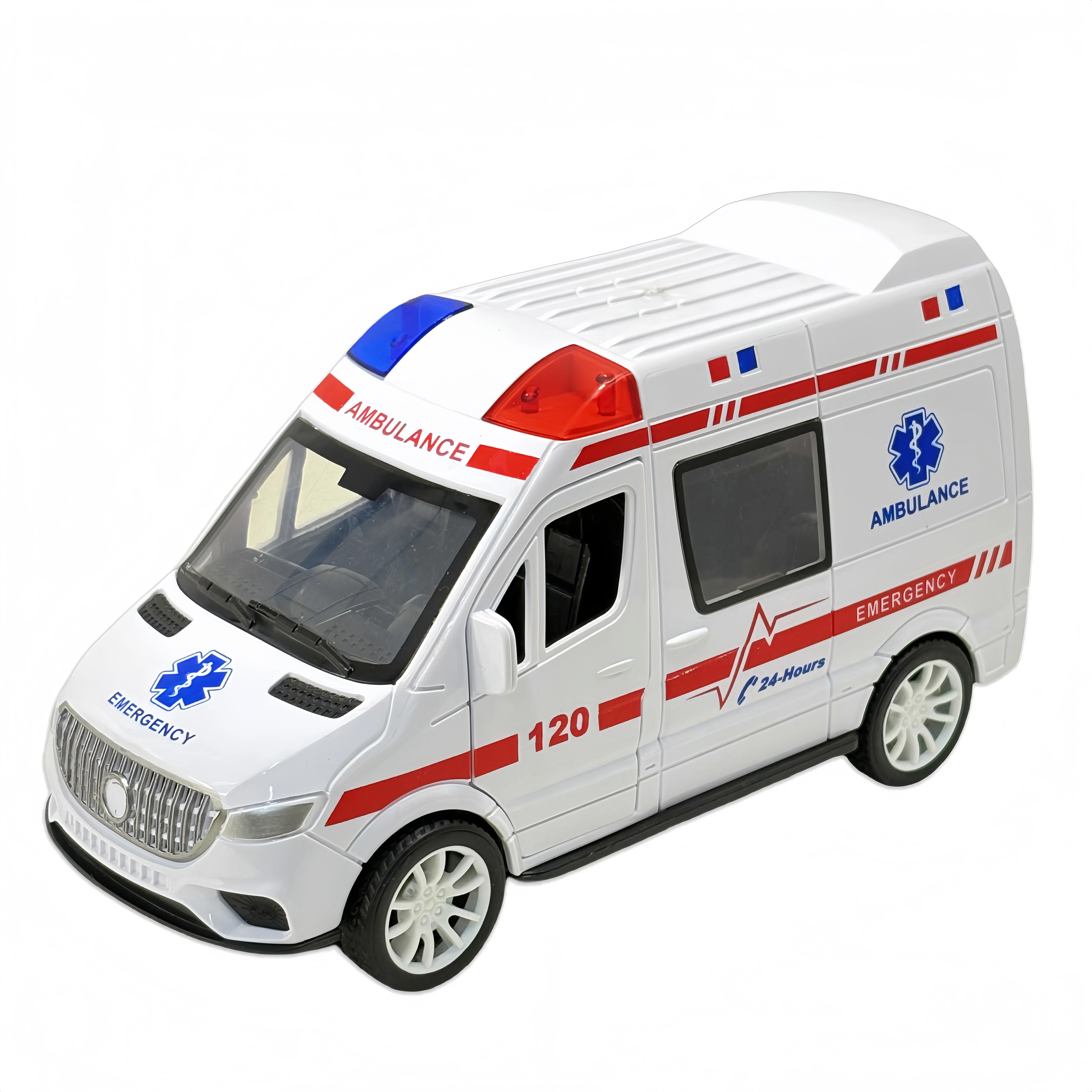 รถของเล่นจำลองรถพยาบาลสำหรับเด็ก, โมเดลจำลองแสงและเสียง, ของเล่นจำลองรถพยาบาล, เครื่องประดับรถยนต์, ของขวัญที่สมบูรณ์แบบสำหรับคริส