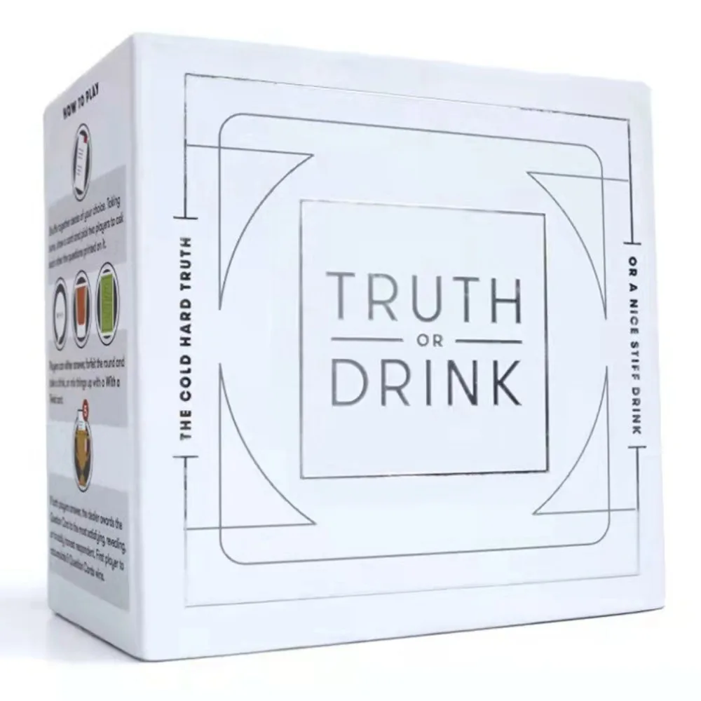 Truth or Drink Card Game Ages 21+ For 3-8 Players