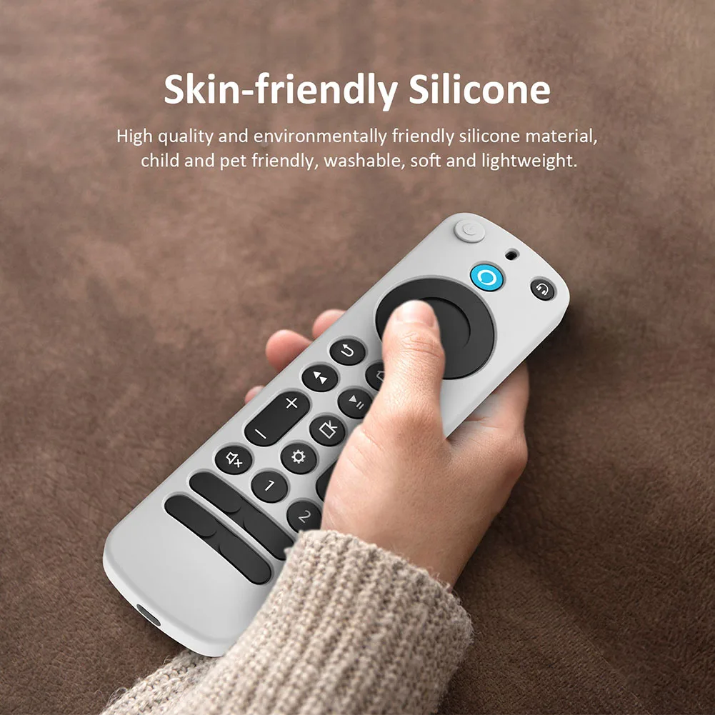 لينة سيليكون الحال بالنسبة الأمازون اليكسا صوت عن بعد برو مكافحة قطرة الغبار سيليكون حماية يغطي غطاء مقاوم للصدمات