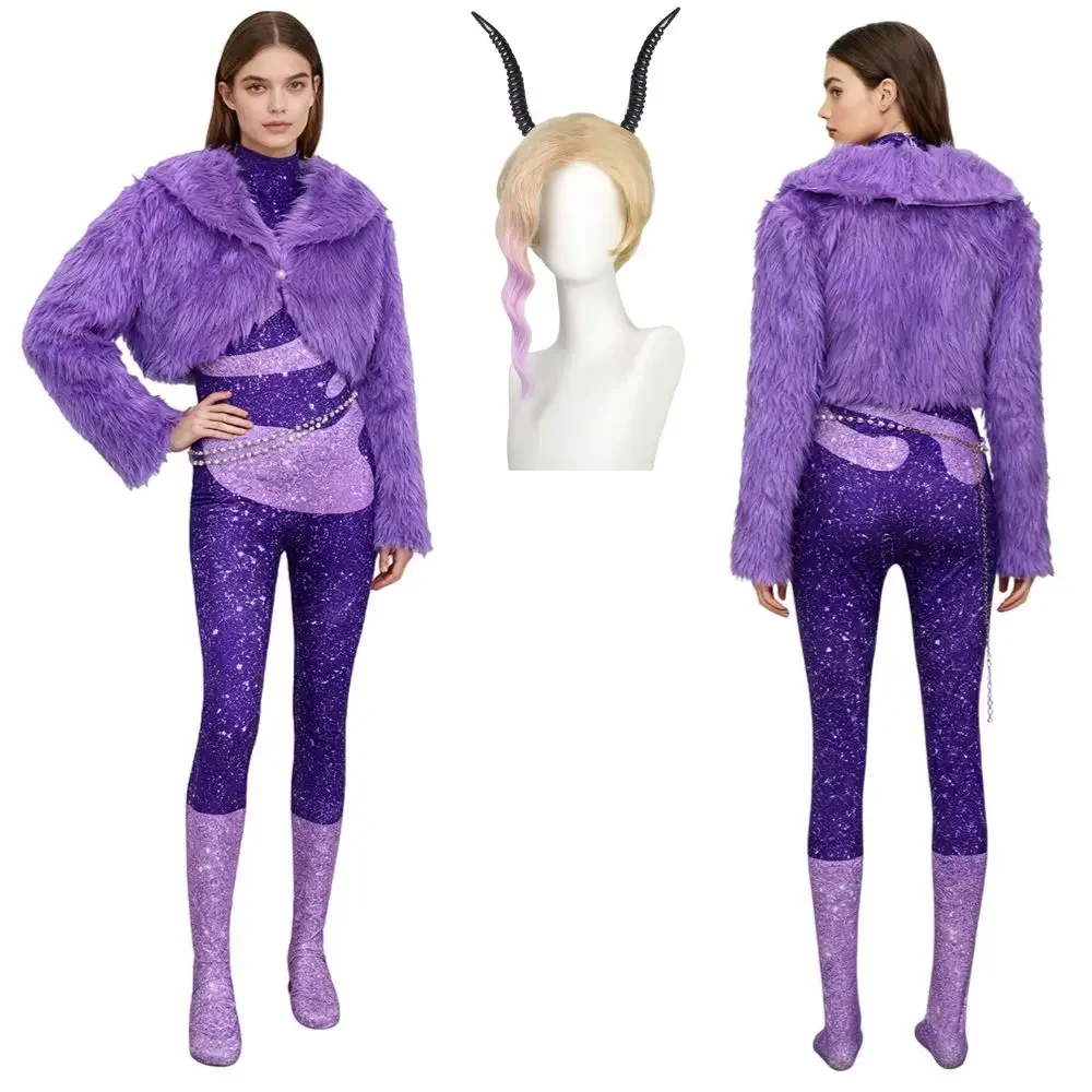 Anime Gazelle Cosplay Costume Adult Kids Jumpsuit Headband Wig Fantasia Roleplay Outfits Halloween Carnival Disguise Clothes