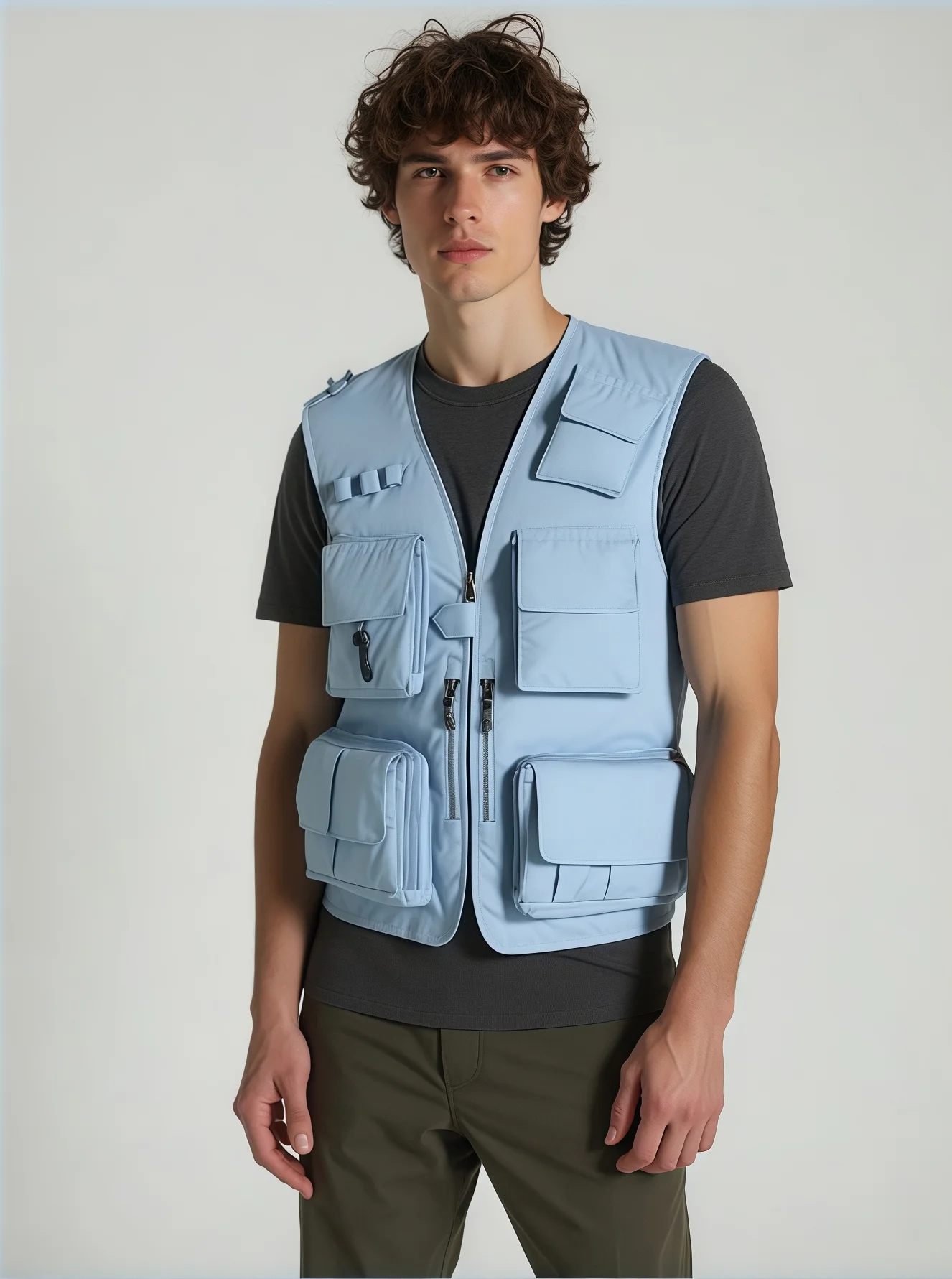 7XL New 15 Colors Multi-Pocket Breathable Outdoor Vest Custom Logo Vest Photography Workwear Vest Summer Reversible