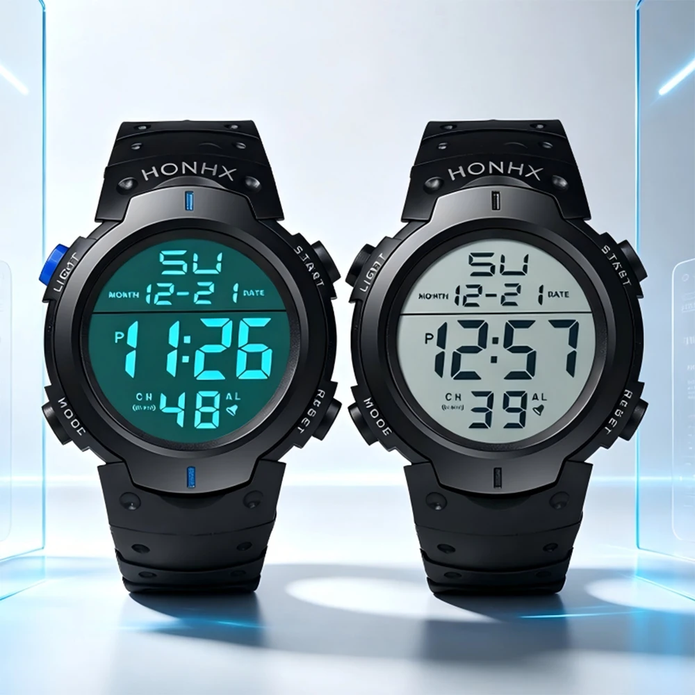 Electronic Watch Sports Watches For Men Waterproof Luminous Alarm-clock Multifunction Outdoor Fitness Clock Digital Wristwatch