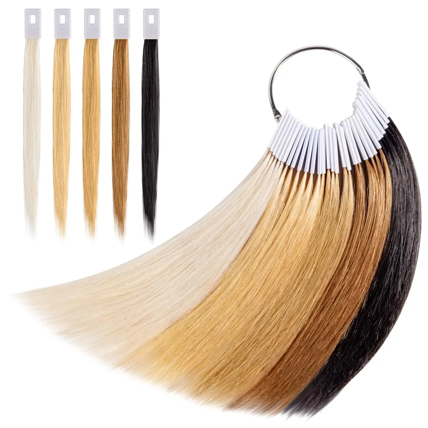 30pcs-pure-human-hair-color-swatches-100-human-hair-color-rings-testing-fashion-colors-samples-for-salon-hairdressing-practice