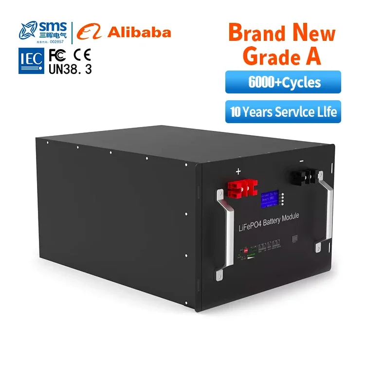 High Quality 51.2v rack-mounted lifepo4 battery built-in Smart BMS Bluetooth 51.2V 200ah Large Capacity Energy Storage Battery