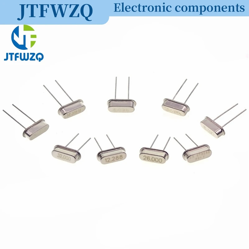 100PCS 4Mhz 6Mhz 8Mhz 12Mhz 16Mhz 20Mhz 24Mhz 4,000mhz 8,000mhz quarz Kristall Resonator Passive Oszillator HC 49S Neue