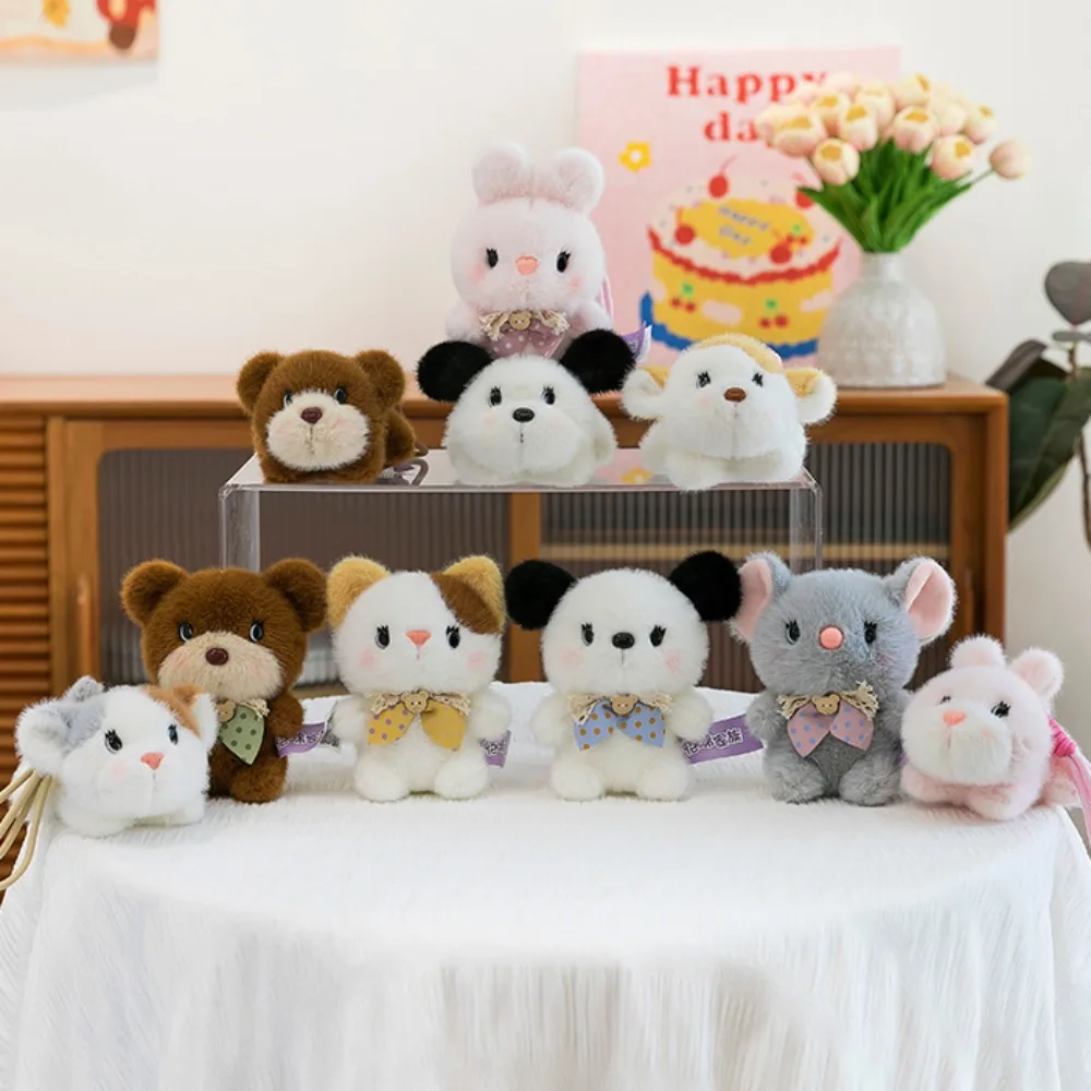 

Креативный маленький медвежонок, кулон в виде животного, мышь, кролик, кошка, брелок, удобный брелок с изображением собаки, вечеринки по случаю дня рождения