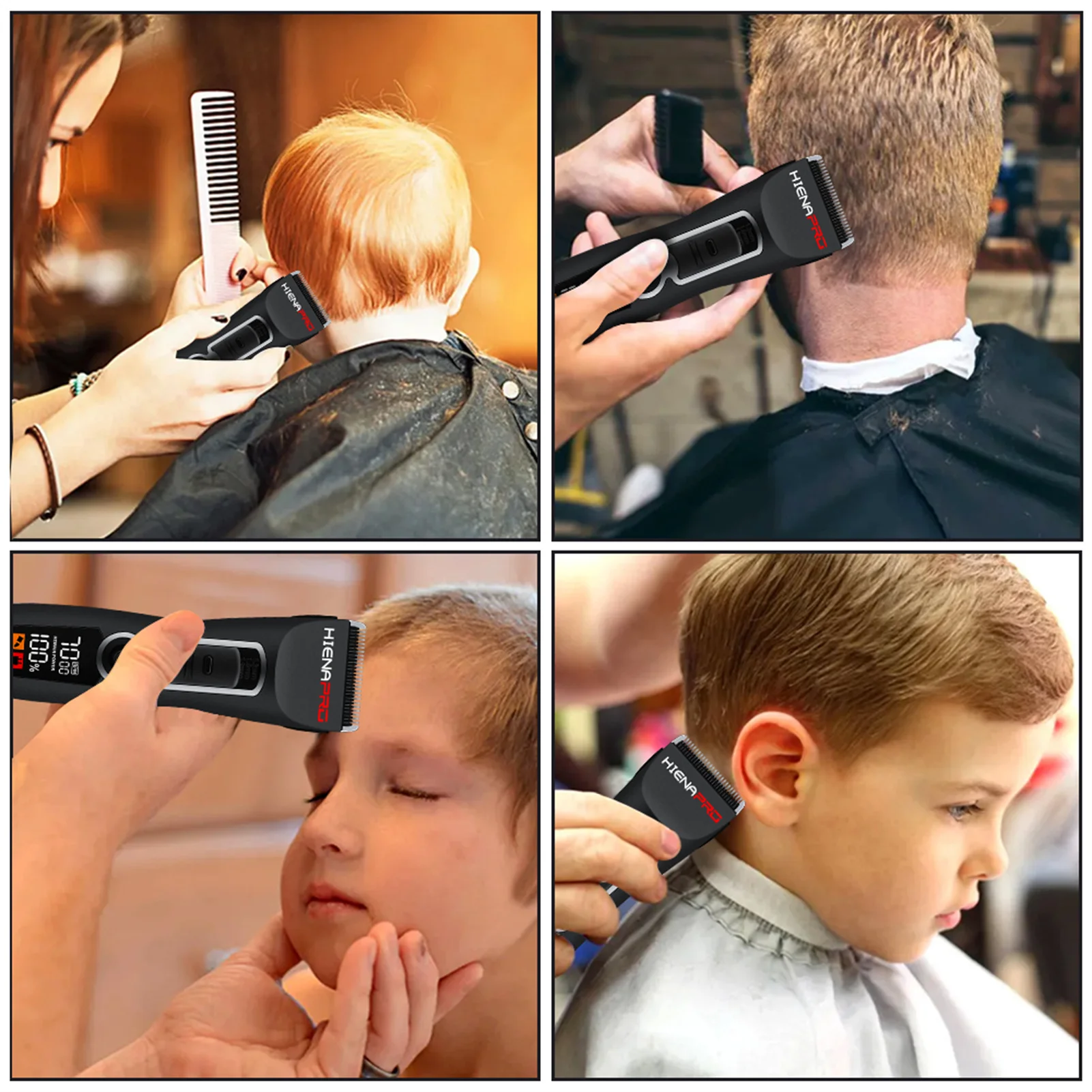 HIENA USB zestaw maszynek do strzyżenia włosów 2000mAh elektryczna maszyna do ścinania włosów o dużej mocy przenośny bezprzewodowy trymer do brody maszynki do golenia
