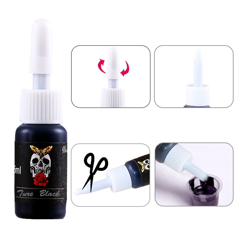 Pigmento de tinta de tatuaje para arte corporal, 5ML, revestimiento de belleza profesional, maquillaje, pigmento de planta Natural, tinta de tatuaje