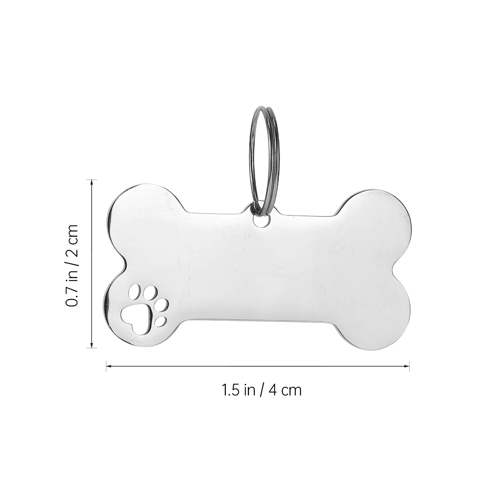 

Personalized Dog ID Tags Stainless Steel Name Plate Collar Silver Engraving Pet Tag Stylish Design Hanging Accessories