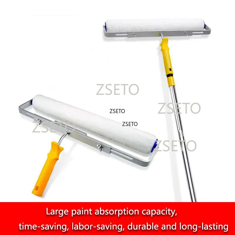 

18inch Paint Roller Brush Short-Middle-Long Plush Painting Handle Tool For Wall Decorative 9mm/6mm Painting Handle Tool Support