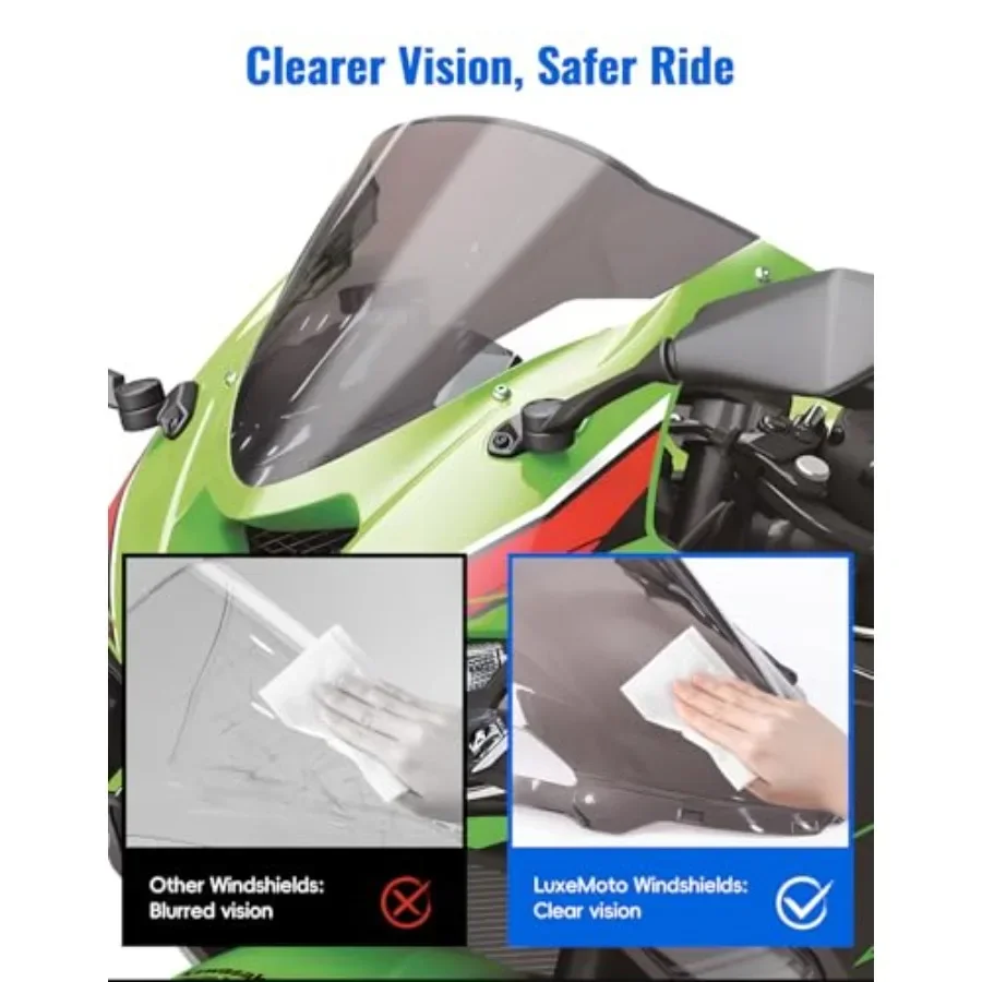 Windshield for Kawasaki Ninja ZX6R 2025 Motorcycle Windscreen Wind Shield Air Deflector for Kawasaki Ninja ZX6R ZX6R ZX636 ABS image 4