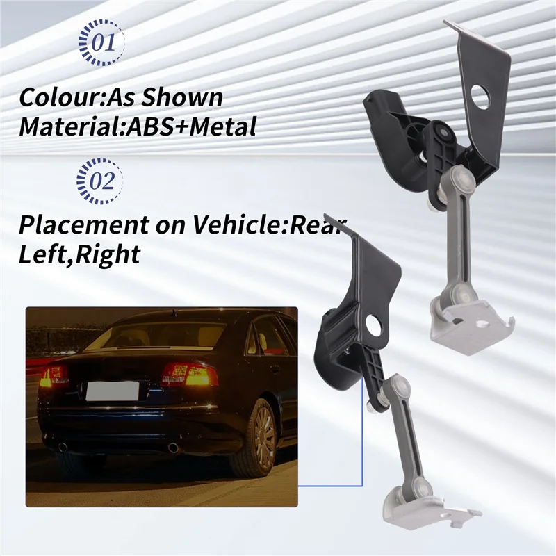 

4E0616571D 4E0616572D Rear Right & Left Headlight Level Sensor Air Suspension For A8 S8 VW Phaeton 4.2L 5.0L