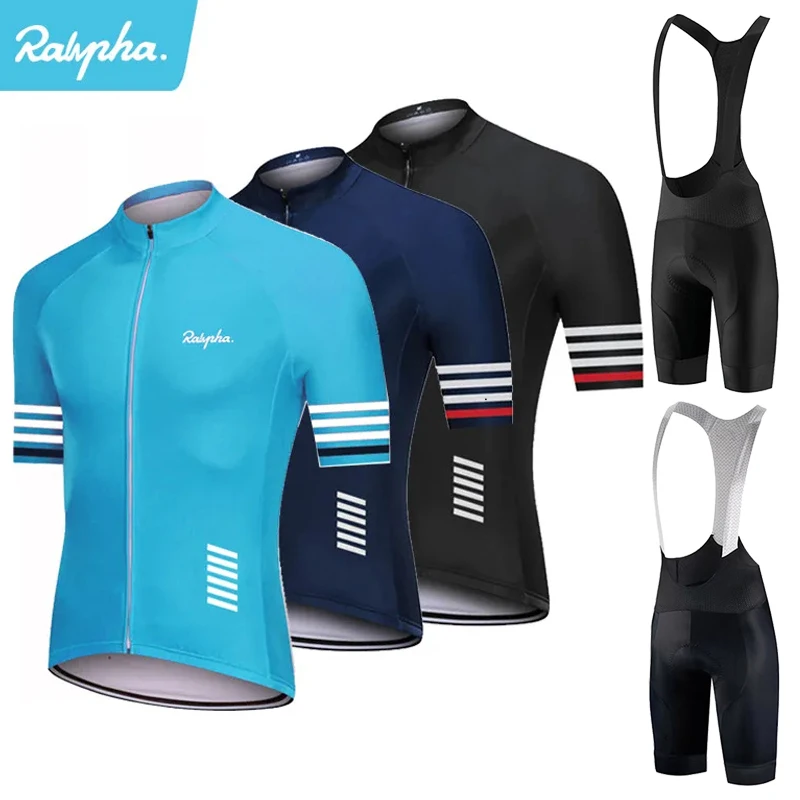 Ralvpha-Conjunto de ropa de ciclismo para hombre, Jersey de manga corta, pantalones cortos, traje de ciclismo de montaña, verano, novedad