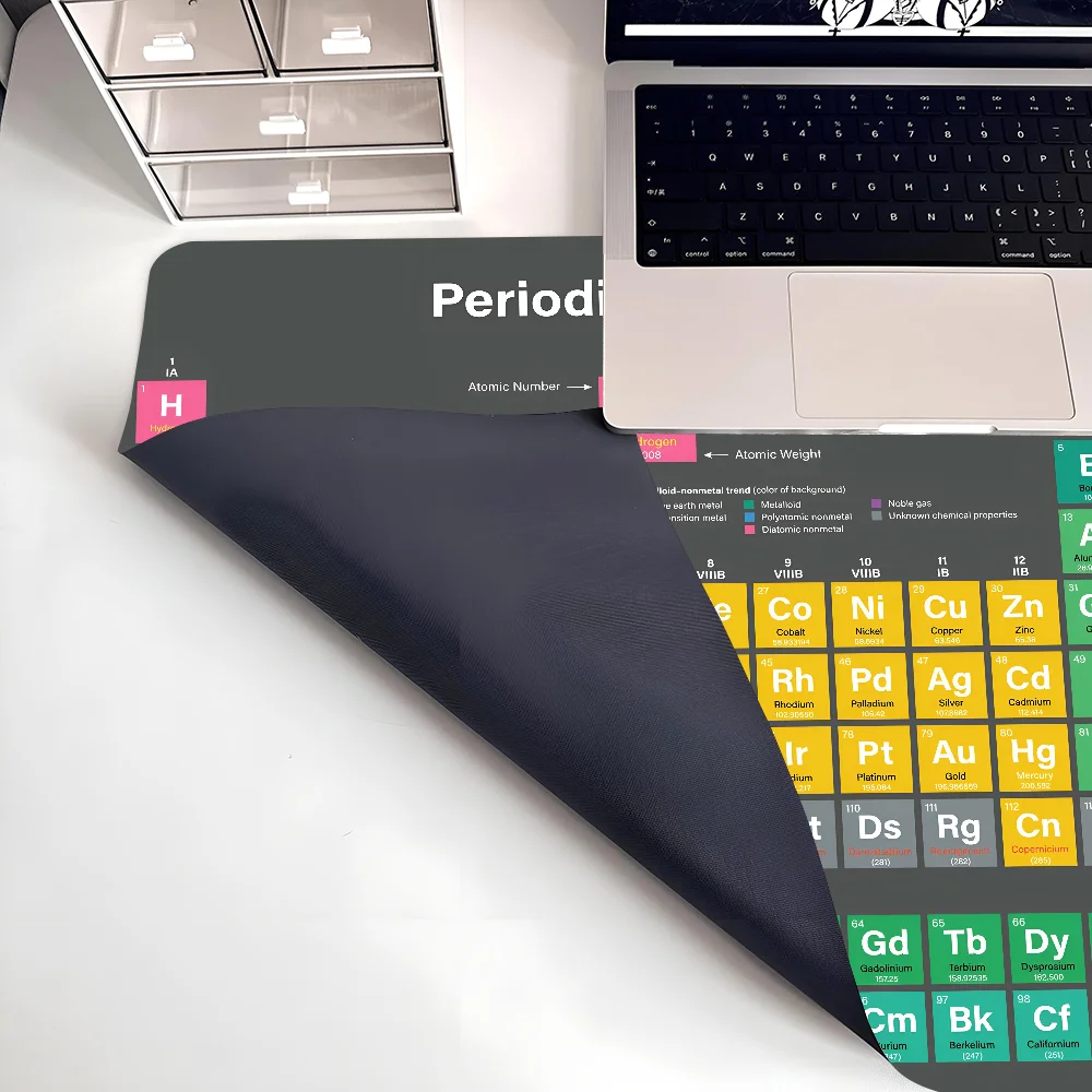 Chemistry Periodic Table Of The Elements Mousepad Desk Mat With Pad Gaming Accessories Prime Gaming XXL Keyboard Pad Padding Mat