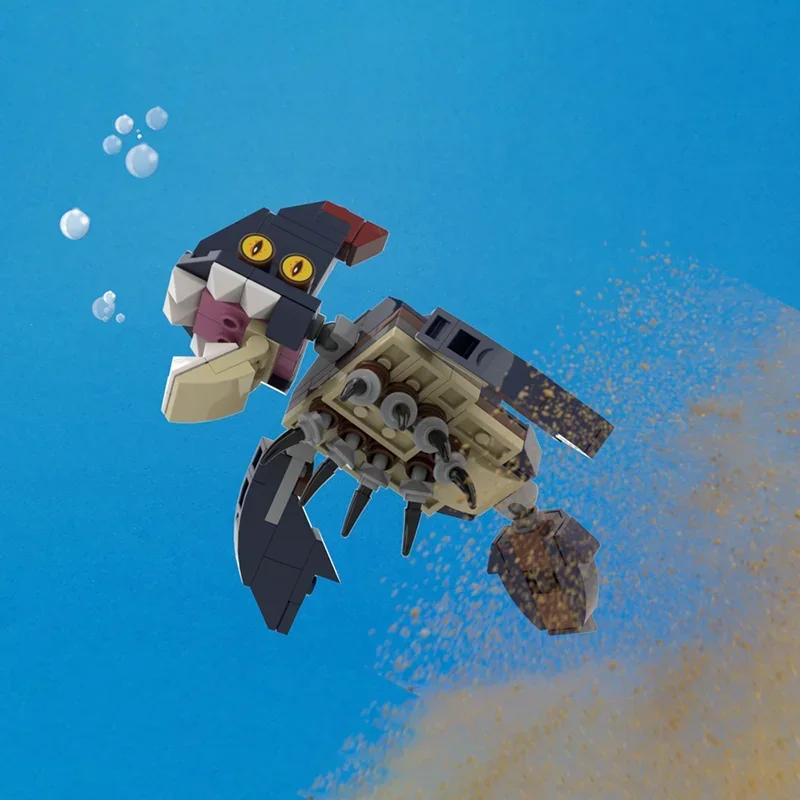 153pcs MOC Sand Shark Subnautica Model Building Blocks Construction Assemble Toy Creative Idea Christmas Gifts Birthday