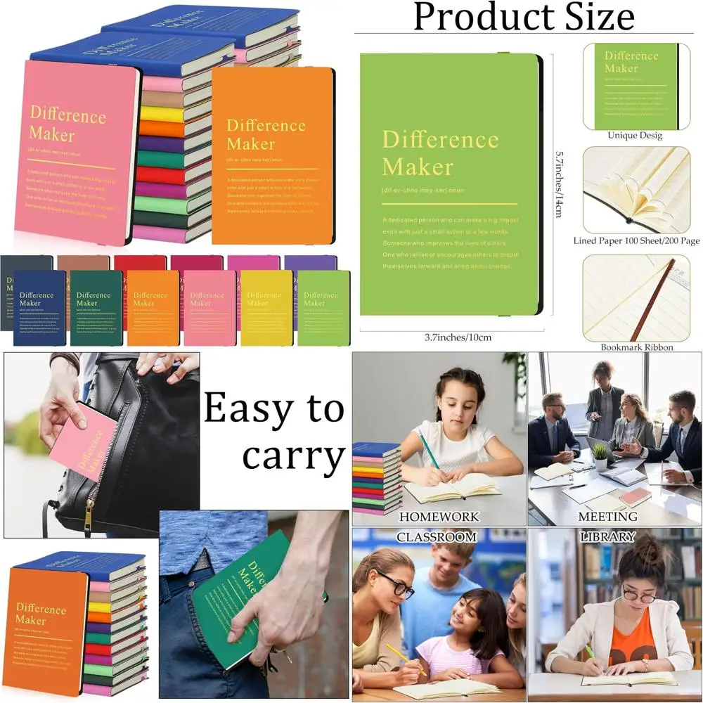 

Набор кожаных журналов формата А6 из 36 штук: вдохновляющие тетради для женщин, учителей и персонала — идеальные рождественские подарки