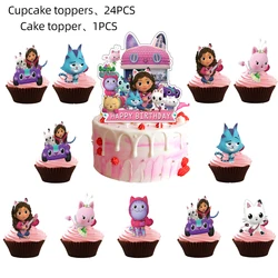 Heiße gabby Puppenhaus Kuchen Dekoration Hand Cupcake Topper Schlinge Geburtstag Dekoration Kinder Mädchen Party liefert Baby party Gefälligkeiten