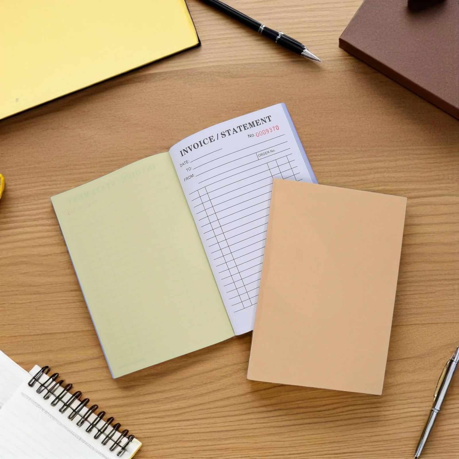 8 Piece Compact Receipt File Case for Small Business Self-Employed Professionals with Date Stamp Section Deduction Tracking