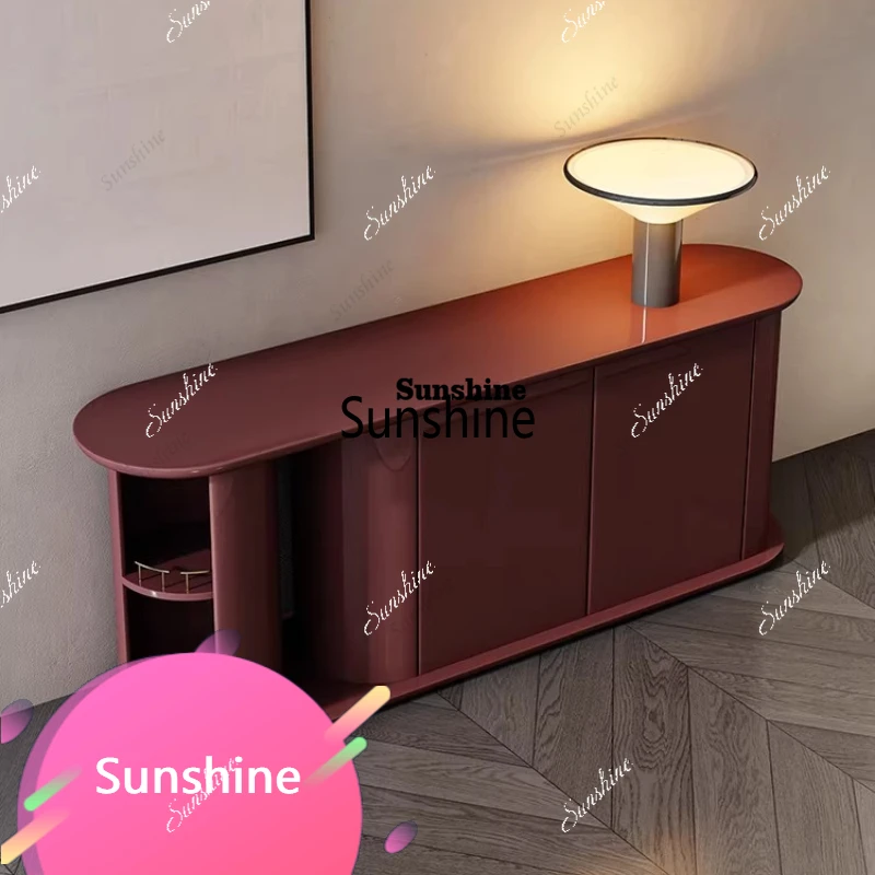 

TDItalian minimalist paint porch cabinet light luxury modern side cabinet