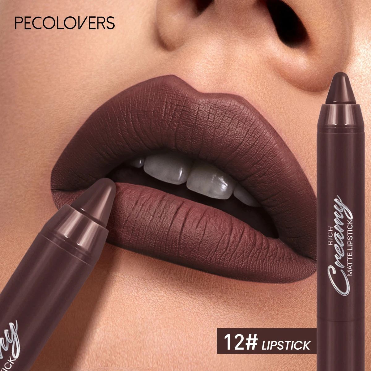 Meerdere kleuren matte lipliner, gebruik als lipliner en lippenstift, gemakkelijk nauwkeurig aan te brengen, waterdicht, langdurige anti-aanbaklaag
